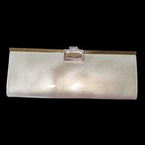 Opalescent White Clutch Purse